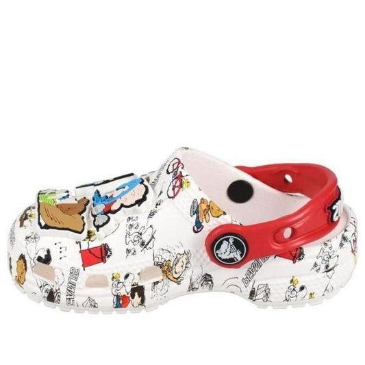 (GS) Crocs Peanuts Classic Clogs 'White Red' 208631-94S