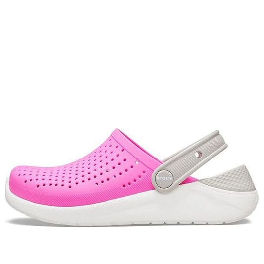 (GS) Crocs LiteRide Clogs 'Pink White Grey' 205964-6QR